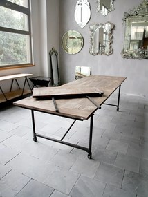 Masa dining, extensibila, din lemn masiv, Tapestry X-Large