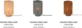 Veioza/Lampa Eco din Rafie, Panama octogon L, maro