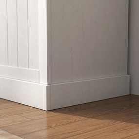 HOMCOM Cuier pantofar cu bancă de depozitare 4 cârlige Stil modern 71,5x39,5x170 cm Alb | Aosom Romania