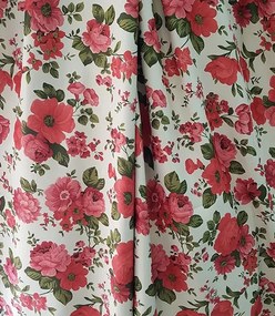Set draperii blackout model floral cu rejansa transparenta cu ate pentru galerie, Madison, densitate 700 g/ml, Garden Flowers, 2 buc