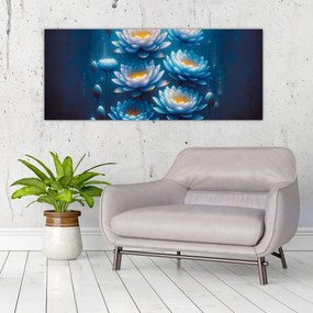Tablou - Nuferi sub apă (120x50 cm)