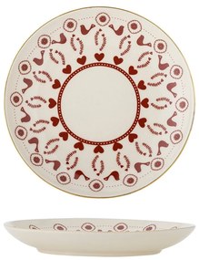 Farfurie crem pentru desert din gresie ø 16 cm cu model de Crăciun Jolly – Bloomingville