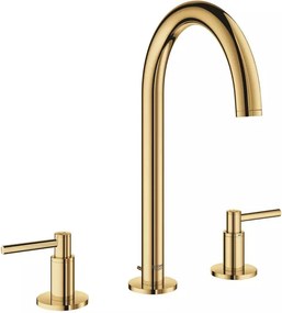 Baterie lavoar Grohe Atrio M 3 elemente dubla comanda auriu lucios Cool Sunrise