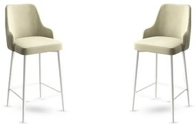 Set de scaune de bar Enox Cream and White, 2 buc.