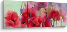 Tablou - Maci (cu ceas) (90x30 cm)