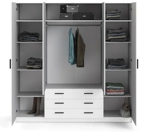 Șifonier alb 196x200 cm Sprint – Tvilum