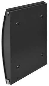 LUX16 cutie de scrisori, Neagră + oțel inoxidabil