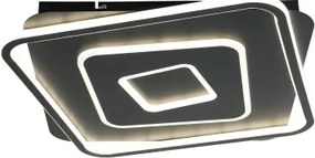 Brilagi - Plafonieră LED dimabilă IRIS LED/98W/230V 50x50 cm neagră + telecomandă