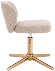 HR193CROSS Scaun Latte Boucle cu Bază Aurie