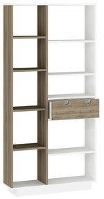 Biblioteca Luma White and Walnut