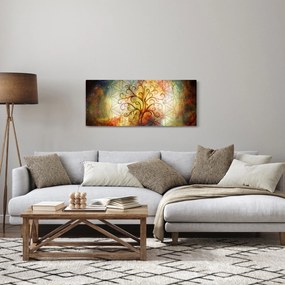 Tablou abstract cu copac (120x50 cm)