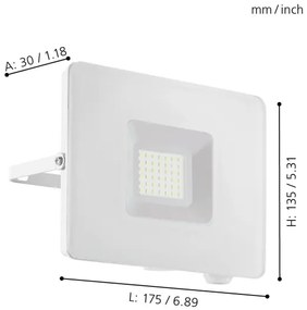 Eglo 33154 - Proiector LED FAEDO 3 LED/30W/230V