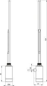 Silia Element de încălzire, Pentru calorifer baie - 400 W AGI_C401