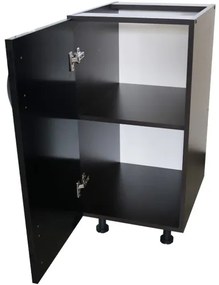 Corp inferior cu 1 usa Zebra, Wenge / Negru, fara blat, 40 x 82 x 50 cm