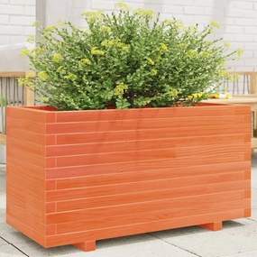 vidaXL Jardinieră grădină, maro ceruit, 90x40x49,5 cm, lemn masiv pin