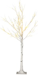 Lumina artificiala pentru copac de mesteacan alb, cu lumina LED pentru interior si exterior HOMCOM | Aosom RO