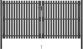 vidaXL Poartă de grădină din oțel, 400x175 cm, antracit