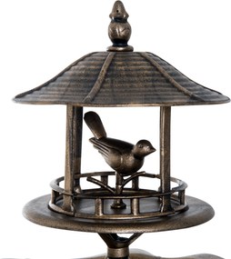 Outsunny Baie pentru păsări, adăpătoare și ghiveci 3 în 1 dim. Ø 50 x 113H cm polipropilenă bronz antic | Aosom Romania