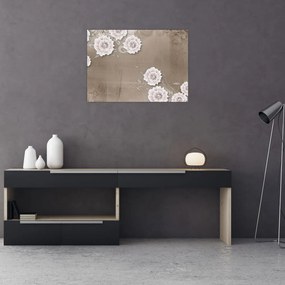 Tablou - Draperie cu flori (70x50 cm)