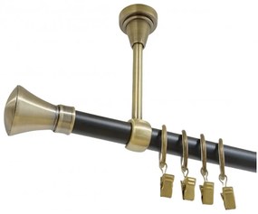 Galerie tavan simpla duo PRINCE /19 - negru/aur antic (Alege marime: 140 cm)