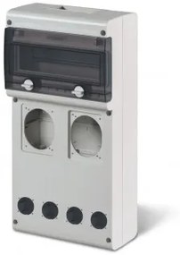 Tablou aplicat 11 module cu loc pentru 2+4 prize IP66 632.4530-000 SCAME