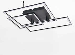 Plafoniera LED Moderna, 4000K, Negru, Design Geometric, AVENIR