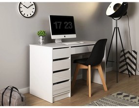 Masă PC Heranor (Alb + Alb lucios ). Promo -16%. 1054249