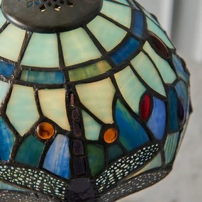 Endon 64088 - Lampă de masă Tiffany DRAGONFLY 1xE14/40W/230V Ø 20 cm