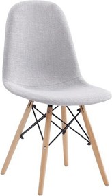 Scaun DARELA NEW, gri deschis/fag, stofa clasica/lemn, 45x51x83 cm