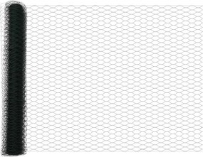 vidaXL Gard hexagonal Verde 1 x 10 m PVC