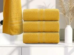 Prosop BASIC DUAL 50 x 100 cm galben, 100% bumbac