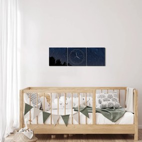 Tabloul cu cerul nocturn (cu ceas) (90x30 cm)