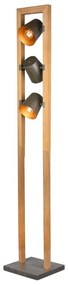 Lampadar în culoare naturală cu abajur din metal (înălțime 150 cm) Bell – Trio