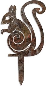 Decoratiune gradina SQUIRREL A-01, maro, metal, 23x29 cm