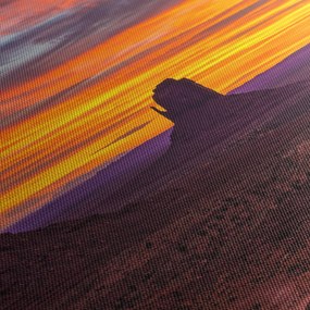 Tablou - Monumentul Valley în Arizona (cu ceas) (90x30 cm)