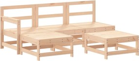 vidaXL Set mobilier relaxare de grădină 5 piese lemn masiv de pin