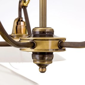 Lustra realizata manual design rustic ARTDESIGN 5L, patina/ champagne
