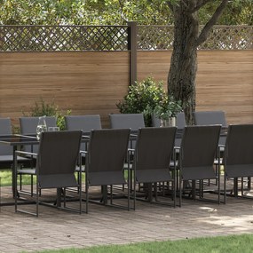 vidaXL Set mobilier de grădină, 22 piese, cu perne, oțel și textilenă