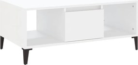 vidaXL Măsuță de cafea, alb, 90x50x36,5 cm, lemn prelucrat