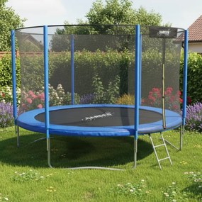 Trambulină de grădină pentru copii cu plasă de siguranță și scară 8FT - Ø 252 cm
