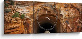 Tablou - tunel în stâncă (cu ceas) (90x30 cm)