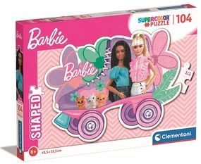 Barbie Roller Skate Puzzle de formă Clementoni cu 104 piese