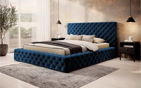 Pat lemn masiv Principe Tapitat Stofa Lada de Depozitare Personalizabil - 180x200, Sola 18