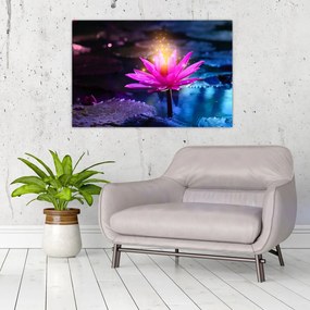 Tablou cu lotus pe apă (90x60 cm)