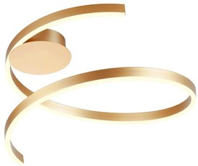 Plafonieră LED dimmabilă SCROLL, 38W/230V, auriu - Redo 01-4011