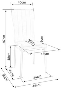 Scaun de bucaterie Wigo Velvet, gri