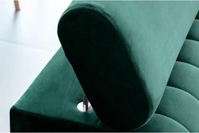 Canapea verde extensibilă cu tapițerie din catifea 261 cm Laurence – ELTAP