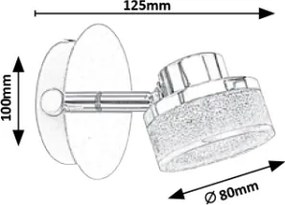 Rabalux 5635 - Spot de perete LED PADMA LED/5W/230V