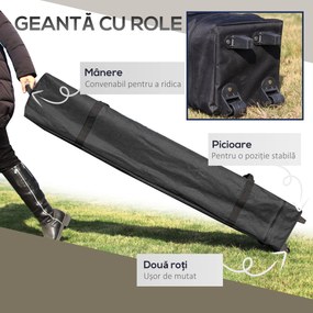 Outsunny Pavilion Pliabil Pop-Up 4x4 m cu Înălțime Reglabilă pe 3 Niveluri, Pavilion Exterior cu Plasă de Țânțari, Saci de Nisip, Geantă de Transport, UV50+, pentru Grădină Camping Petreceri, Crem | Aosom Romania
