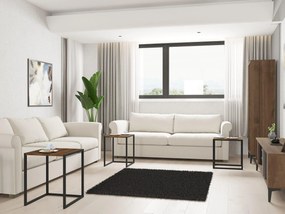 Set 3buc. măsuțe cafea Kibusa (nuc + negru). 1094332